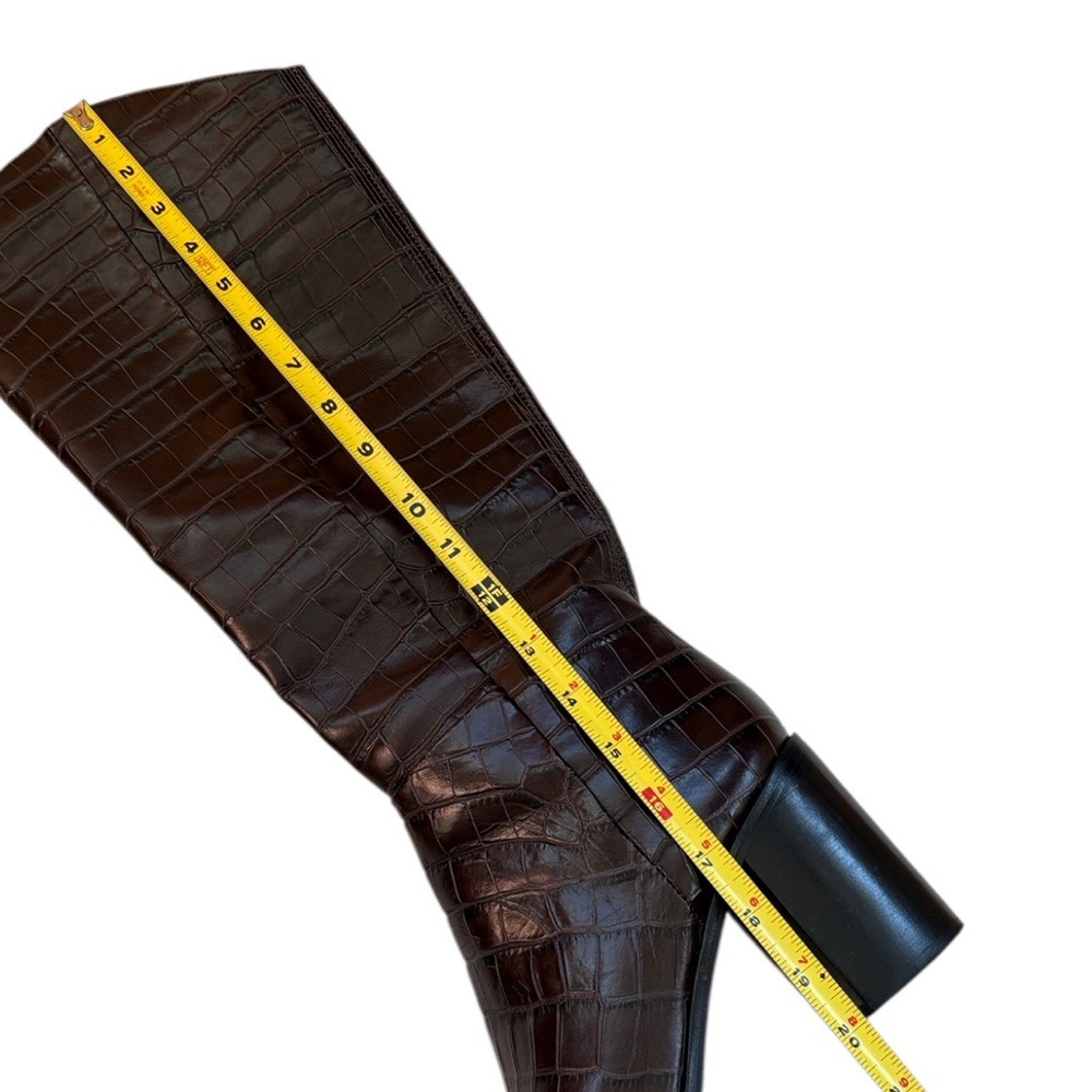 EUC Franco Sarto Leather Ticada Knee High Boots Brown Size 10 - Picture 5 of 11